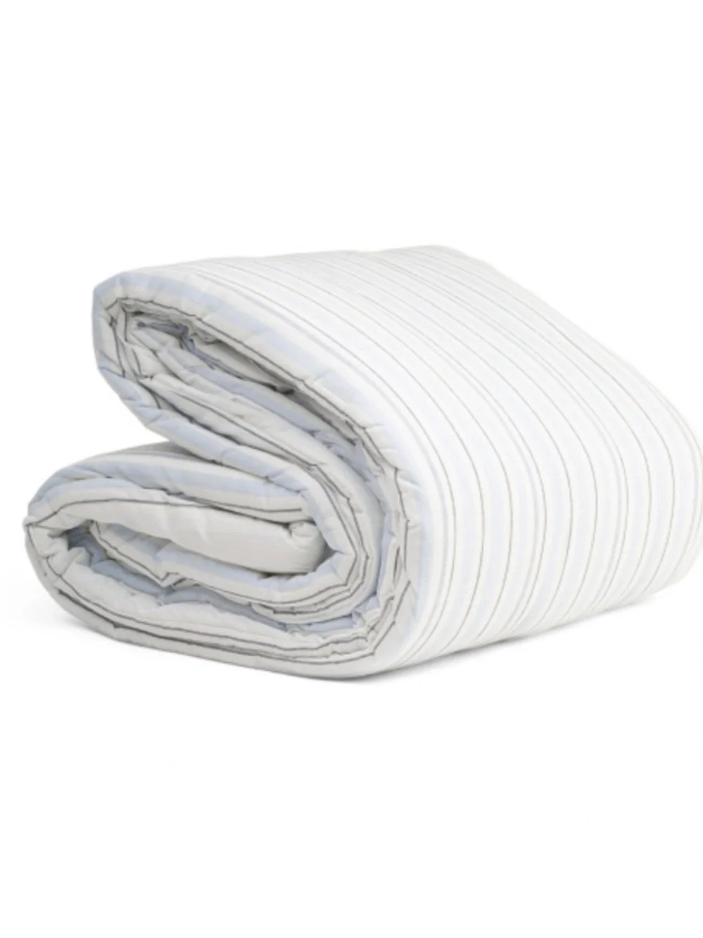 Brooks Brothers Cotton Slub Comforter Set - Light Blue & White Stripes